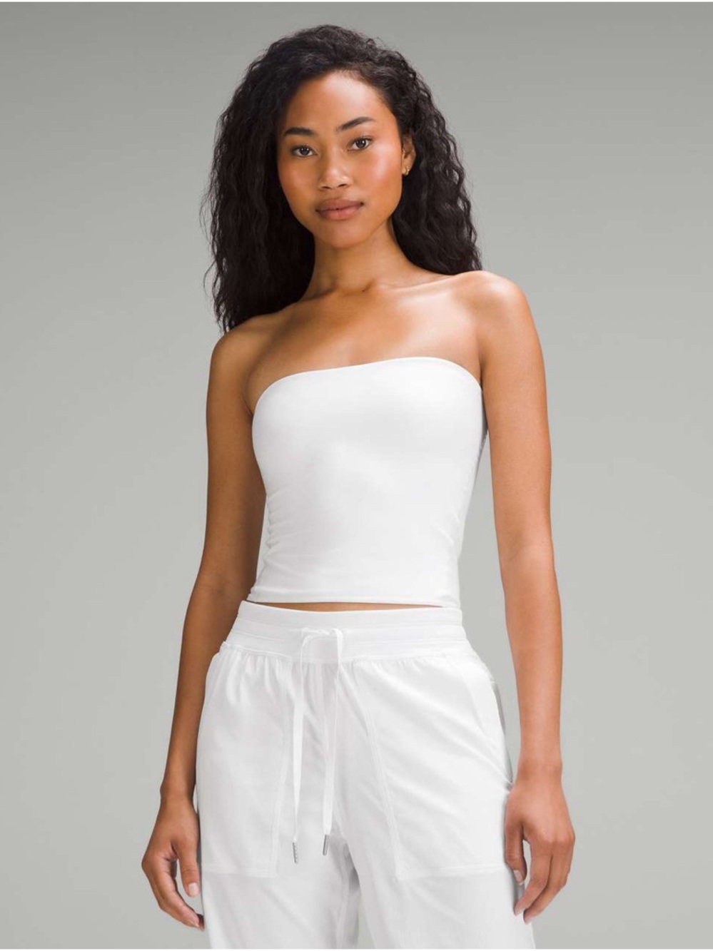 lululemon Wundermost Strapless White Tube Top - Women's Slim Fit